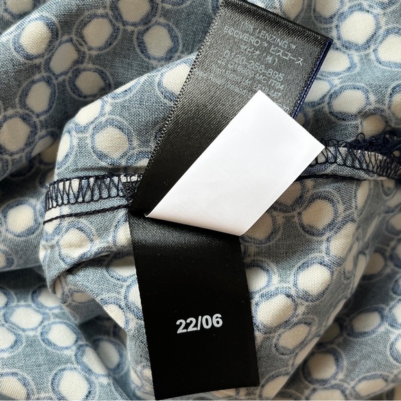 Next UK Printed Blouse Top Short Sleeve Shirt Polka Dot Geometric Pattern Sz 10 - Picture 6 of 14